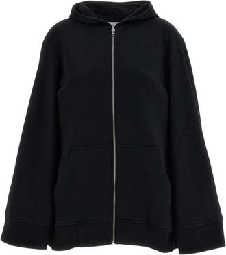 7 For All Mankind Oversized Zip Hoodie - Dames - Vesten met rits - Zwart - S - Katoen - Hoodies & sweatvesten