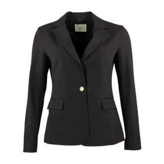 Circolo 1901 Blazers, female, Black, Size: M Slim Fit Premium Jersey Jacket