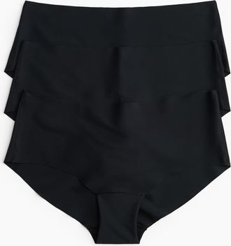 H&M 3er-Pack Unsichtbare Hipster - Schwarz