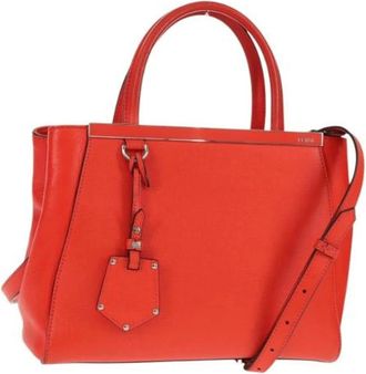 Fendi Pre-owned Handbags, female, Red, Size: ONE SIZE Pre-owned Leather Handbag
