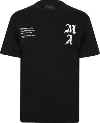 Amiri Wes Lang Checker Skull T-Shirt - Heren - T-shirts - Zwart - S - Tops