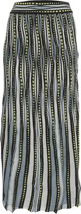 Missoni lurex-detail striped skirt - Blue