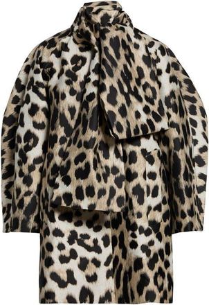 Givenchy Bow Scarf Short Coat in Beige at Nordstrom, Size 36
