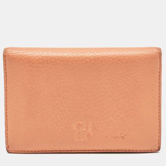 Carolina Herrera Orange Leather Wallets
