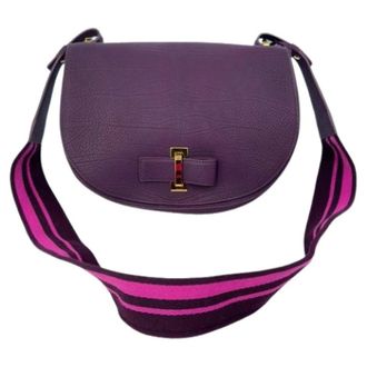 Delvaux Pre-owned Le Mutin Zadel Tas - Dames - Pre-owned - Paars - Maat: ONE Size Leer