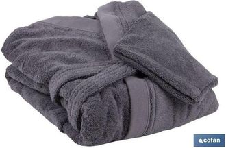 cofan Cofan - Albornoz Gris Antracita Gr.500/m2 Modelo Piedra Talla S