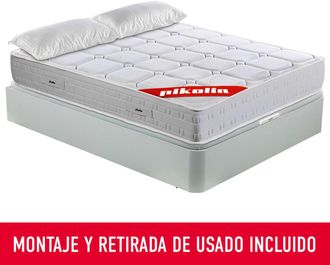 Pikolin Colch&oacute;n 180x200cm, canap&eacute; y almohada PIKOLIN Wow Blanco Montaje