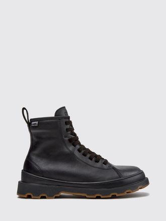 Camper Brutus+ Smooth Calfskin Combat Boots with Lug Sole