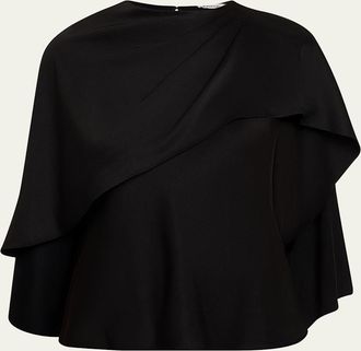 SIMKHAI Eliora Satin Cape Top