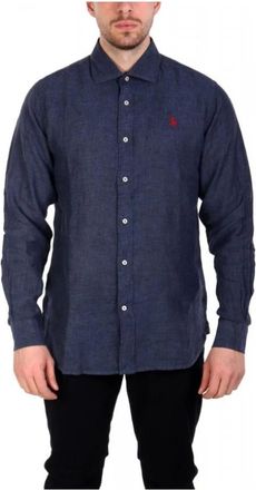 U.S.Polo Association U.s. Polo Assn., Heren, Overhemden, Blauw, Maat: M