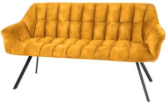 Global Interiors Design Sitzbank Papillo - Samt Senfgelb