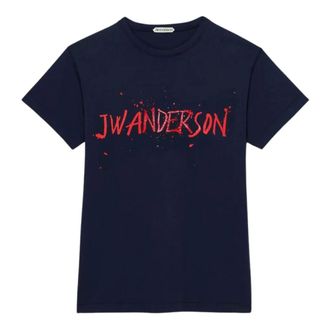 J.W.Anderson T-Shirts, male, Blue, Size: M Circular T-shirt