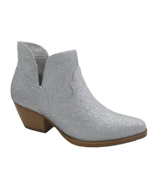 Jellypop Womens Shelby Ankle Boots In Silver Glitter