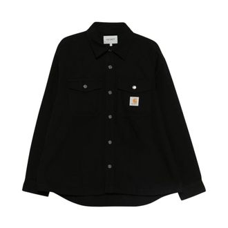 Carhartt Work in Progress Pocketed Buttoned Shirt - Heren - Casual Overhemden - Zwart - S - Katoen - Overhemden
