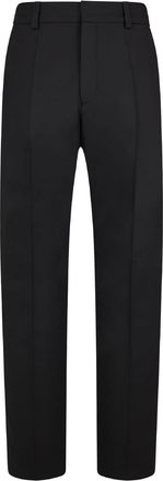HUGO BOSS Hugo Mens Solid Patterned Straight Leg Trousers in Black - Size 30W/32L