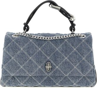 Marc Jacobs Tassen, Dames, Blauw, ONE Size, Denim, The Quilted Denim Dual Convertible Shoulder Bag