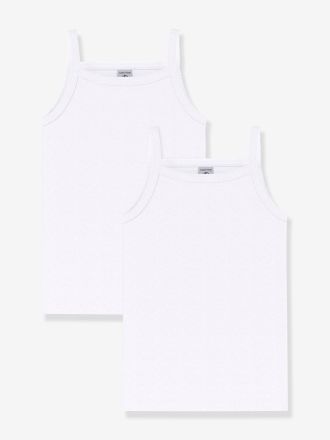 Petit Bateau Lot de 2 chemises &agrave; bretelles blanches Petit Bateau blanc
