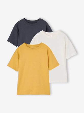 Vertbaudet 3er-Pack Jungen T-Shirts Kurzarm ocker