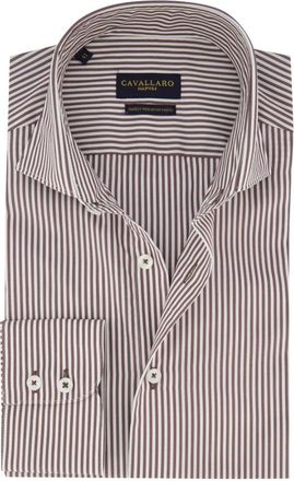 Cavallaro Heren, Overhemden, Bruin, Maat: 3XL Katoen