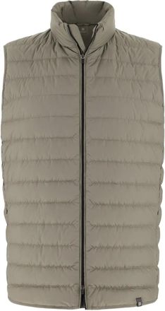 Boggi Milano padded logo patch gilet - men - Recycled Polyester/Goose Down - M - Grey