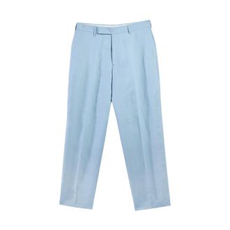 Paul Smith Suit Trousers, male, Blue, Size: W34 Pantaloni Ampi Lino