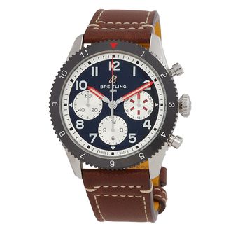 Breitling Pre-owned Breitling Classic AVI Chronograph Automatic Black Dial Mens Watch Y233801A1B1X1