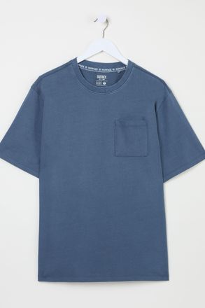 Fat Face Blue Denim Tye Pocket Relaxed T-shirt