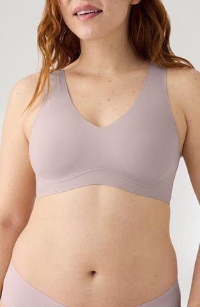 True & Co. Body Lift V-Neck Bralette in Mink at Nordstrom, Size X-Small