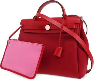 Herm&egrave;s 2021 Herbag handtas met afneembare band - Rood