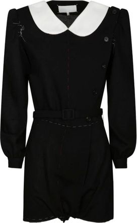 Maison Margiela Dames, Jurken, Zwart, Maat: XS Wol