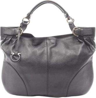 Ferragamo Pre-owned Shoulder Bag - Dames - Vintage Schoudertas - Zwart - ONE Size - Leer - Vintage