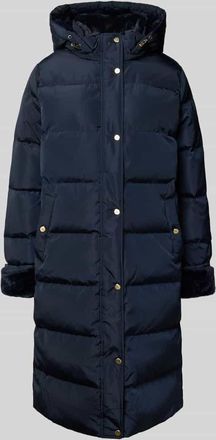 Lauren Ralph Lauren Daunenmantel mit Kapuze und Eingrifftaschen in Marine, Größe XL