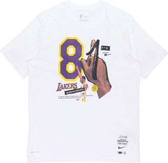 Nike Mens Nike Kobe 81 Commemorate Printing Quick Dry Short Sleeve White T-Shirt DA8233-100