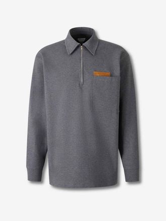 Bottega Veneta Long Sleeve Cotton Polo