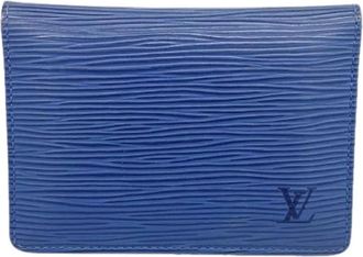 Louis Vuitton Pre-owned Vintage Portemonnee - unisex - Vintage Accessoires - Blauw - ONE Size - Leer - Vintage