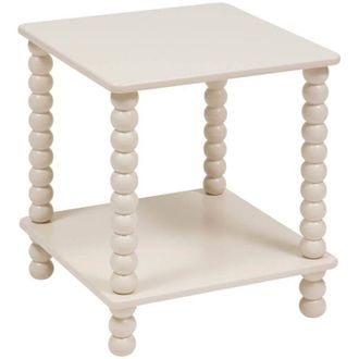 Atmosphera Atmosphera - Tavolino chamlo avorio 40x40cm cr&eacute;ateur dint&eacute;rieur