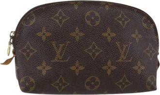 Louis Vuitton Pre-owned Canvas Pouch - Dames - Vintage Clutch - Bruin - ONE Size - Vintage