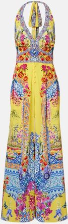 Camilla Embellished halterneck silk crêpe jumpsuit