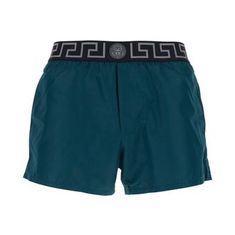 Versace Beachwear, male, Blue, Size: 2XL Greca Border Swim Shorts