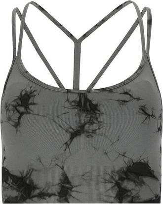 ENDURANCE Theresa Tie Dye Seamless Bra Sport-BH f&uuml;r Damen | grau