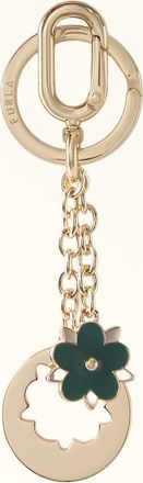 Furla Crystal Keyring Edera Green Green Metal + Enamel Woman