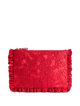 La DoubleJ floral-lace clutch bag - women - Polyester/Polyamide - One Size - Red