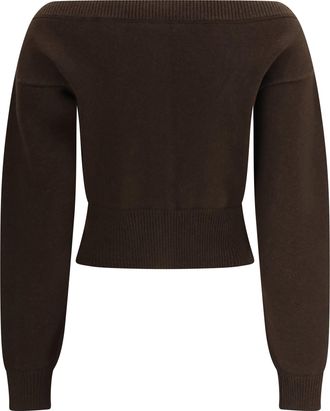 Tom Ford Womens Soft Cashmere Open-Neck Shrunken Cardigan Chocolate Torte Kashmir-Capra Hircus Kashmir/capra Sweater