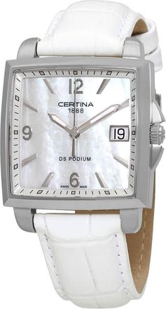 Certina DS Podium Quartz White Mother of Pearl Dial Ladies Watch C0013101611700