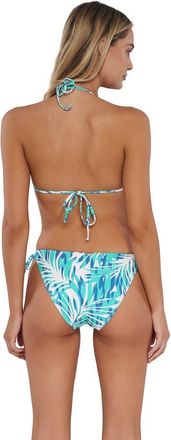 Sunsets Everlee Tie Side Bikini Swim Bottoms in Sea Breeze Sandbar Rib at Nordstrom, Size X-Small