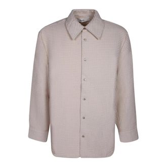 S&eacute;fr Oseary Shirt - Heren - Casual Overhemden - Wit - L - Katoen - Overhemden