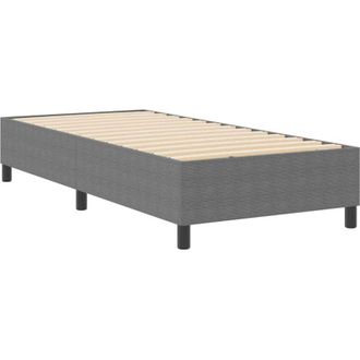 vidaXL Cama Tipo Box Spring Gris Claro 90 X 200 Cm Telas De Pana Vidaxl