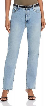 Frame Denim Borrowed High Rise Ankle Slim Straight Jeans In Dolly
