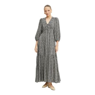 IVY OAK Drea Maxi Jurk - Dames - Maxi kleedjes - Zwart - S - Katoen - Kleedjes