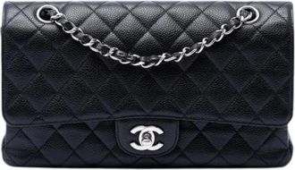 Chanel Pre-owned Classic Flap Schoudertas - Dames - Vintage Schoudertas - Zwart - ONE Size - Leer - Vintage